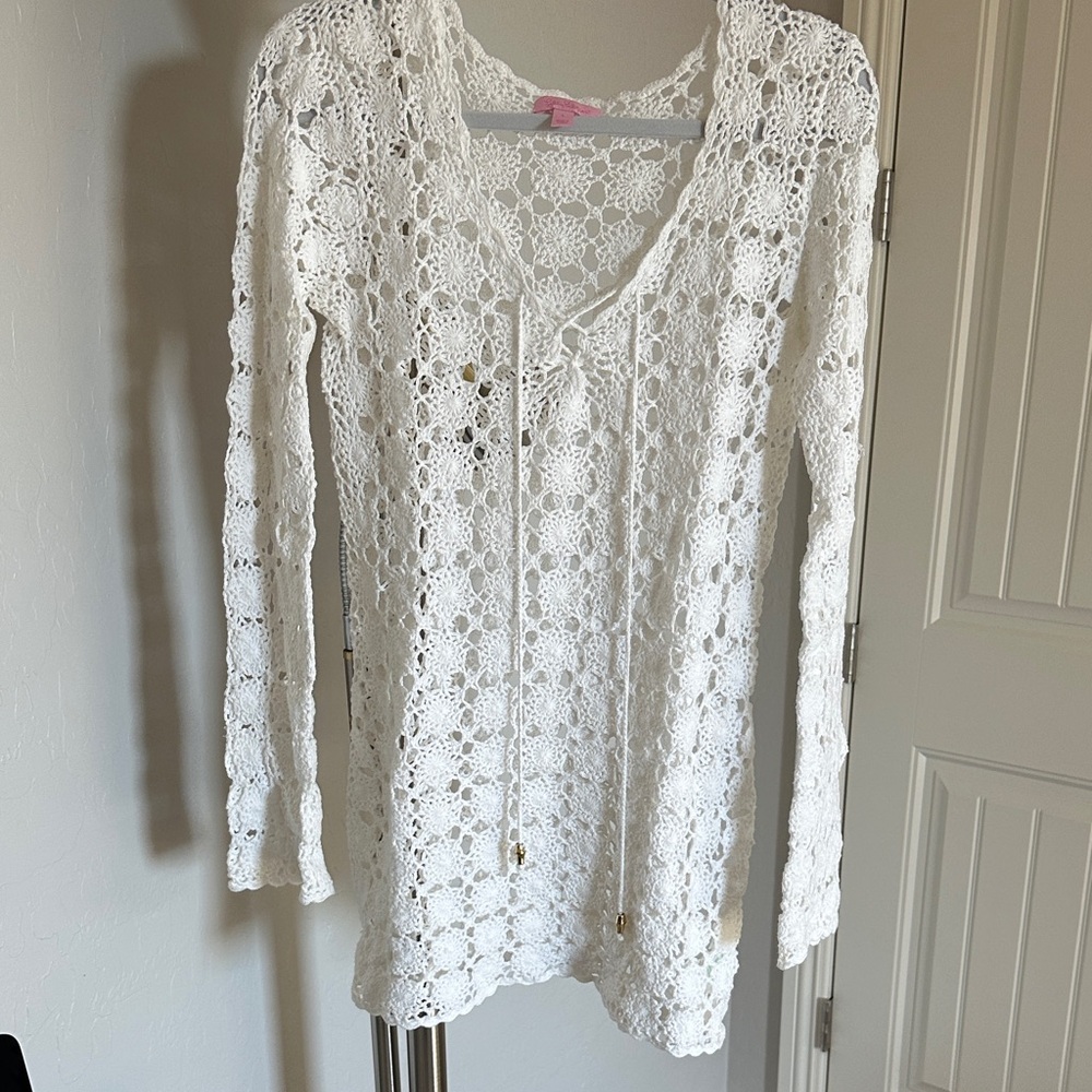 Lilly Pulitzer Ivory Crochet Tunic